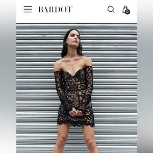 BARDOT ZENDAYA MINI LACE MINI DRESS